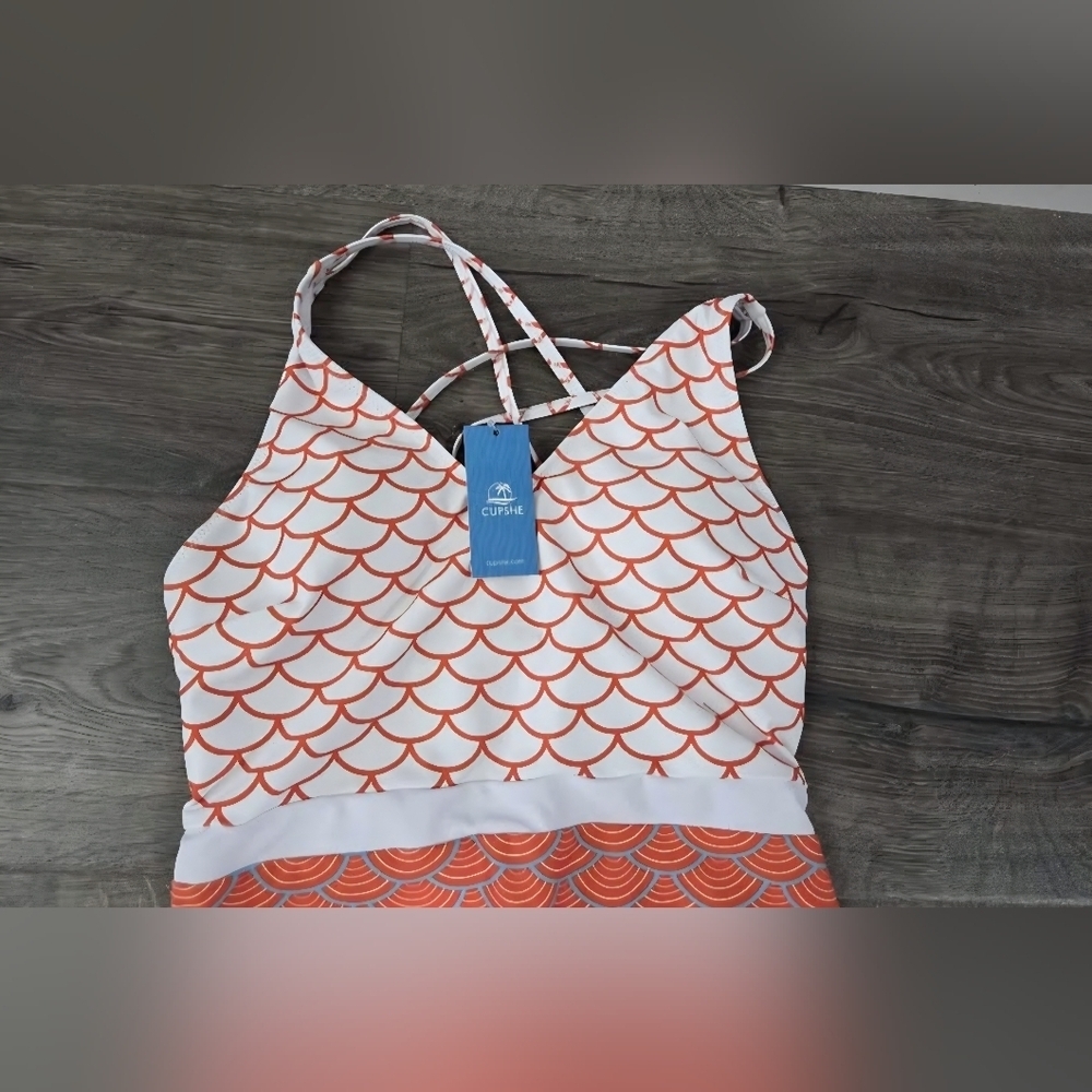 Women's geo print scoop neck swimsuit size S by Cupshe NWT - Picture 4 of 6